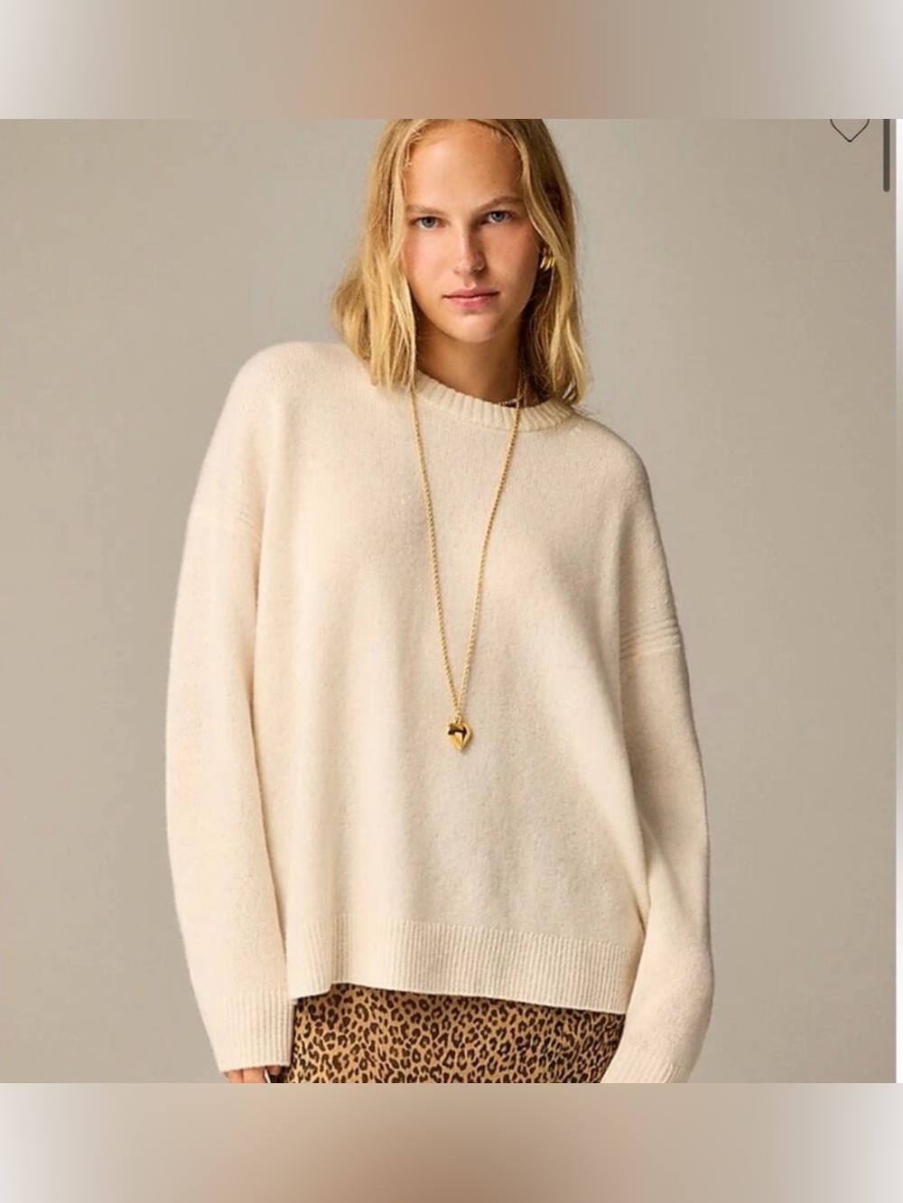 J.Crew Relaxed crewneck sweater in wool
